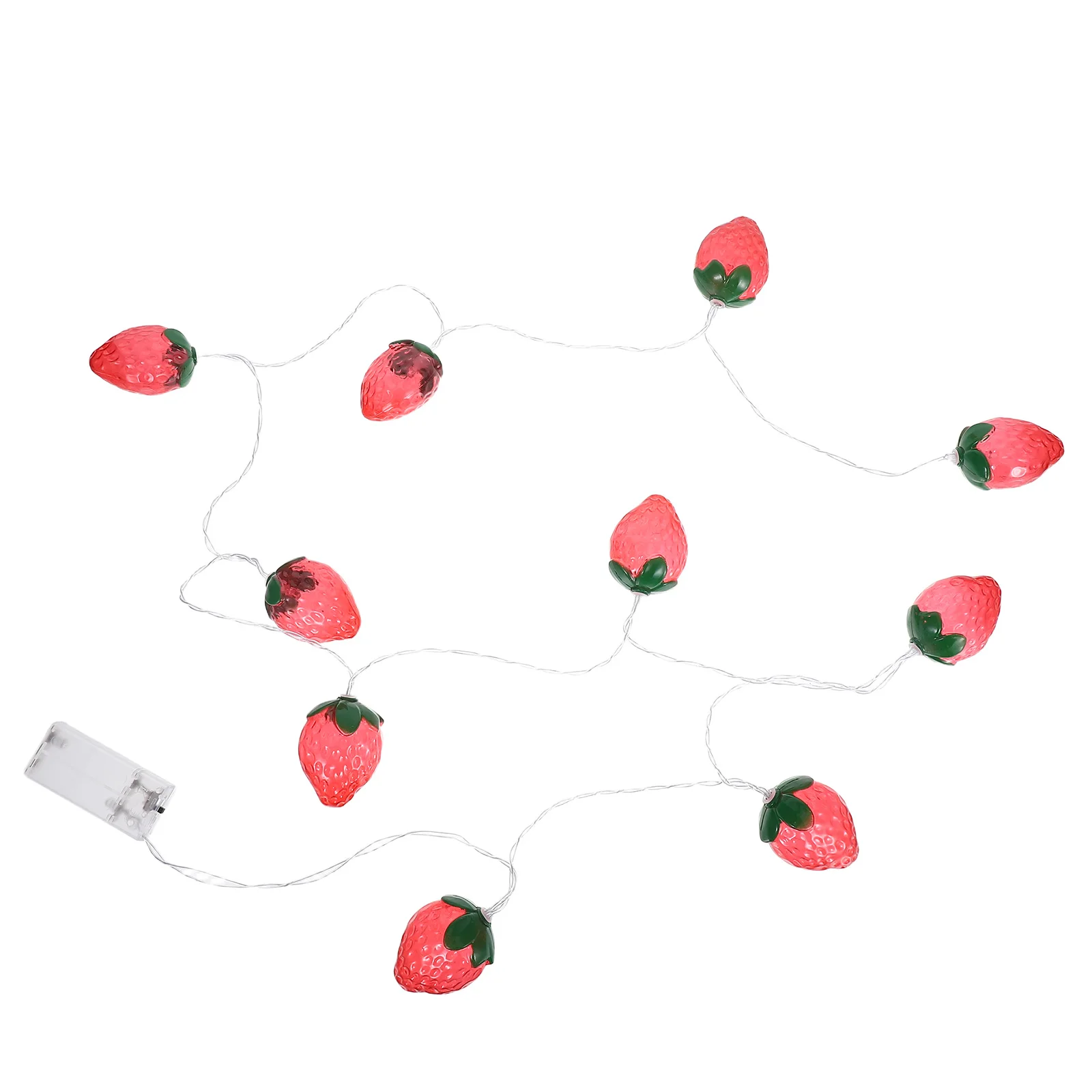 Ambient Light String Светодиодный светильник в форме клубники с красным управлением Водонепроницаемый декор для патио Фестивальное освещение На открытом воздухе