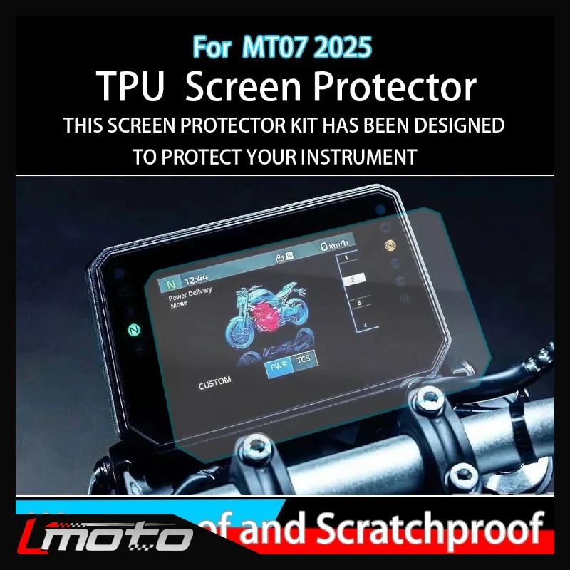 

2025 MT07 Dashboard Screen Protector for YAMAHA MT 07 MT-07 GEN4 Accessories TPU Instrument Film MT07 GEN 4 2025 -