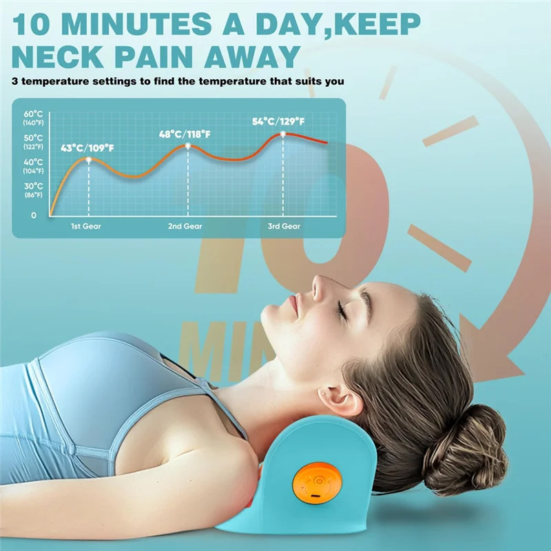 B51C Voor TMJ Pijnbestrijding Elektrische nekmassage, nek-schouderontspanner, cervicaal tractieapparaat Fortmj voor uitlijning van de cervicale wervelkolom