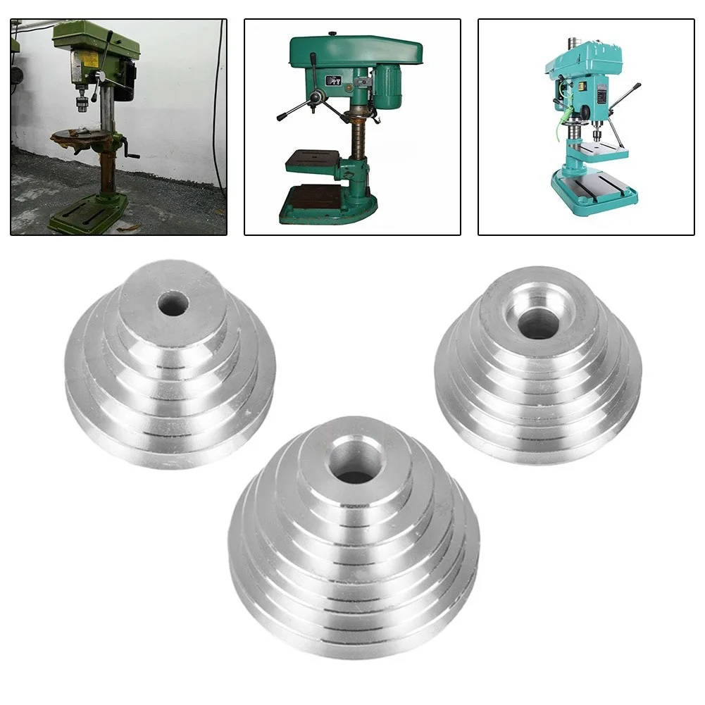 Z4116 Pagoda Pulley Wheel Set Aluminum V Belt Drive For Benchtop Drill Press Motor Shaft Transmission Tool K660 Triangle Belt