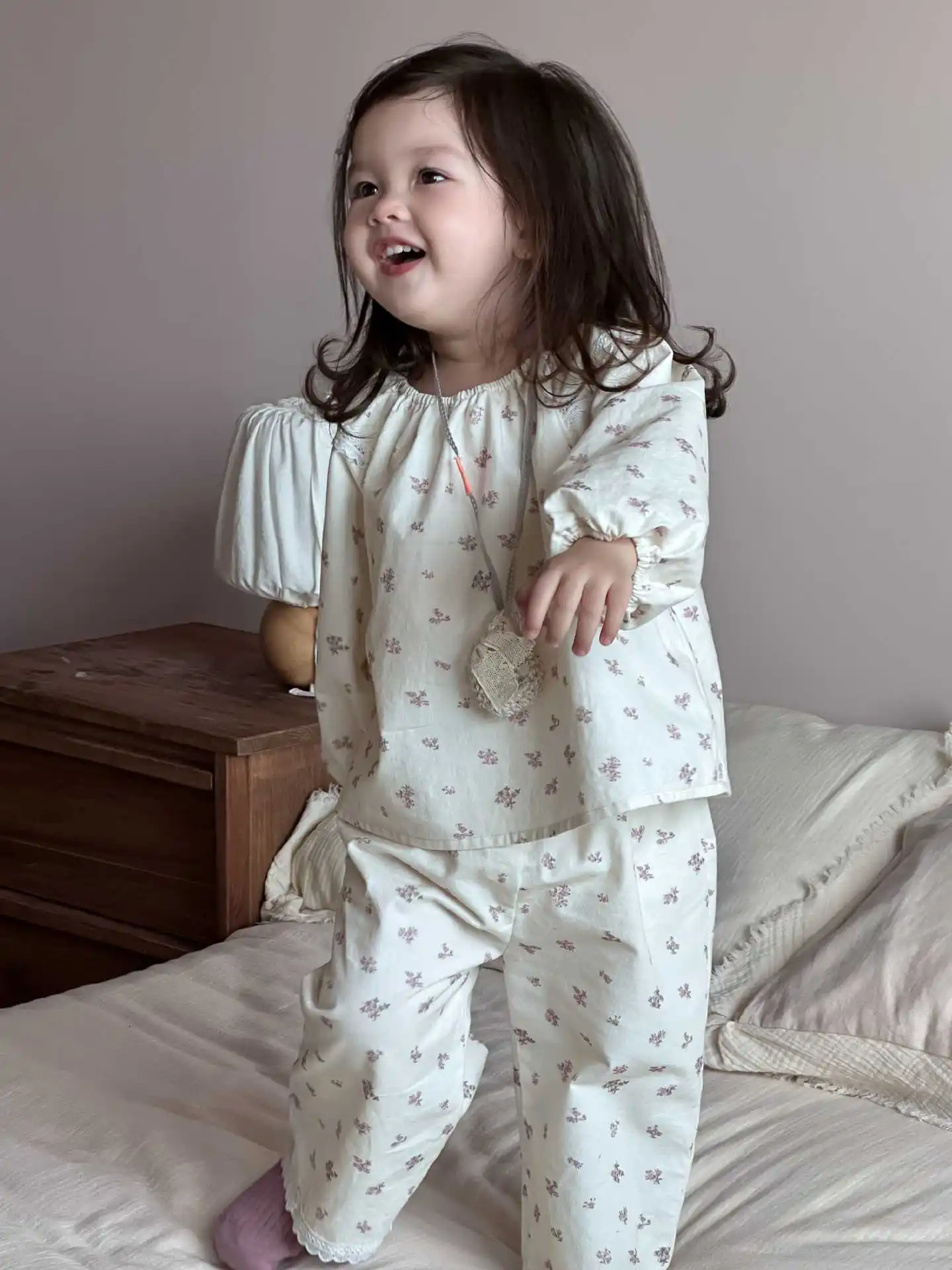 الفتيات لطيف الأزهار بلايز + السراويل 2 قطعة دعوى الاطفال القطن مجموعة الرضع ملابس فضفاضة 2025 الخريف جديد طفلة ملابس طويلة الأكمام مجموعة #4