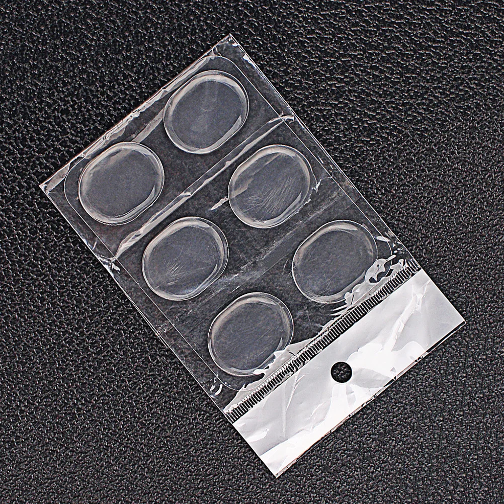 

6Pcs Snare Drum Mute Pad Transparent Silicone Self-Adhesive Dampers for Reducing Overtone Reusable Drum Sound Control