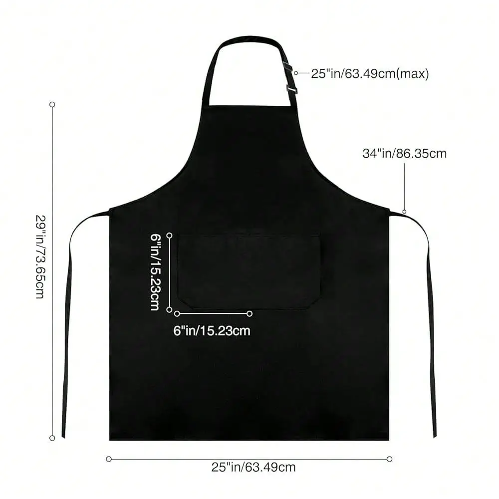 2/10/20 Pack Bib Aprons For Women Men Bulk, Black Aprons With 2 Pockets Adjustable, Kitchen Apron For CooFKing,2Pack