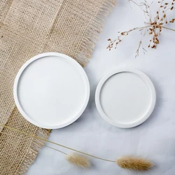 Home Decoration Terrazzo Tray Silicone Molds Round Concrete Coaster Cement Cup Mat Epoxy Resin Molds for Casting Jewelry Dish