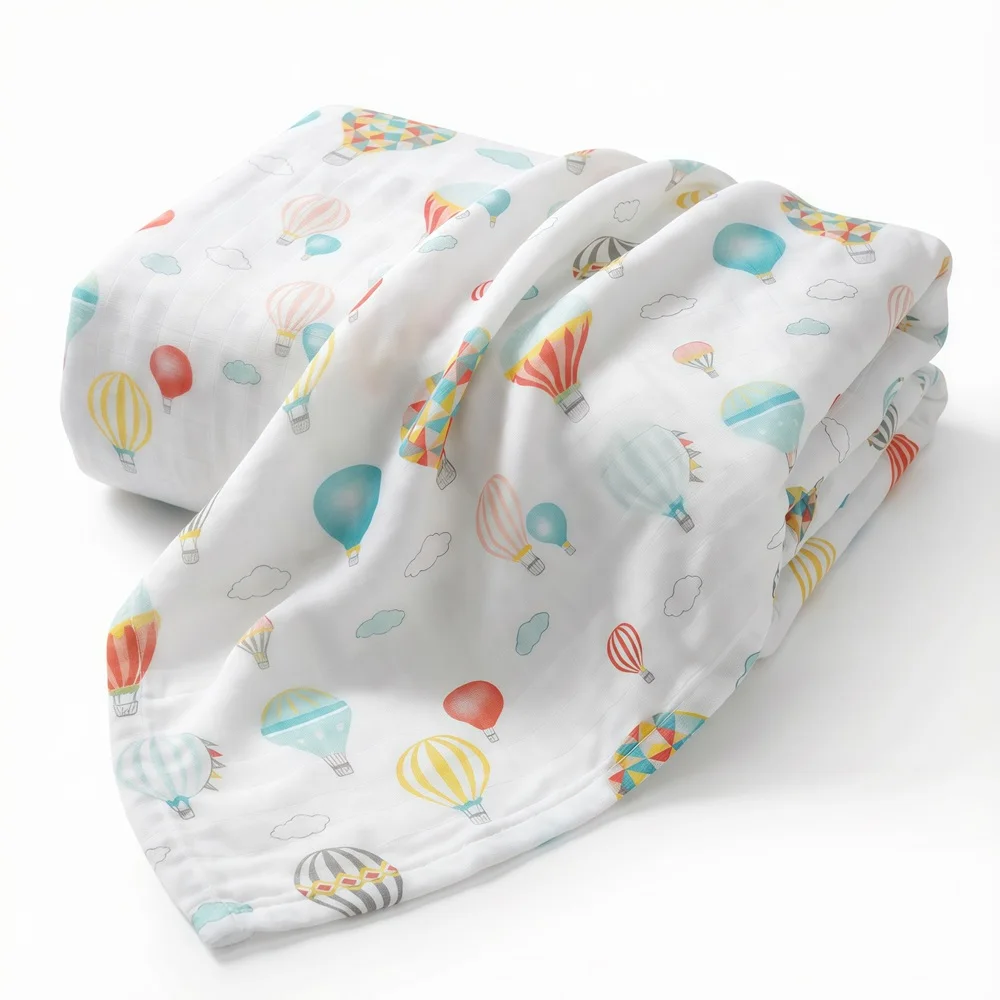 بالون الترا لينة الشاش الطفل بطانية 47x47 بوصة خفيفة الوزن تنفس قماط لحديثي الولادة تلقي بطانية #1