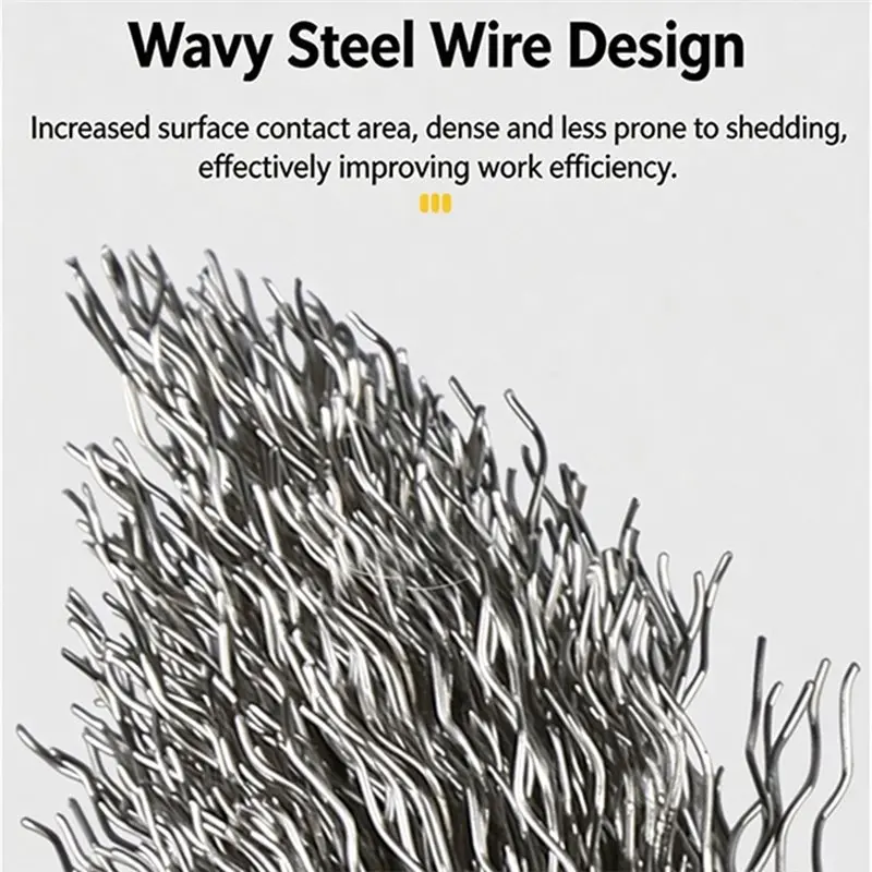 A03F-Shank Wire End Brush 5Pcs, 0.3Mm Steel Pen Shape Brushes For Power Rotary Tools, Rust Removal, Deburring Cleaning - view 5