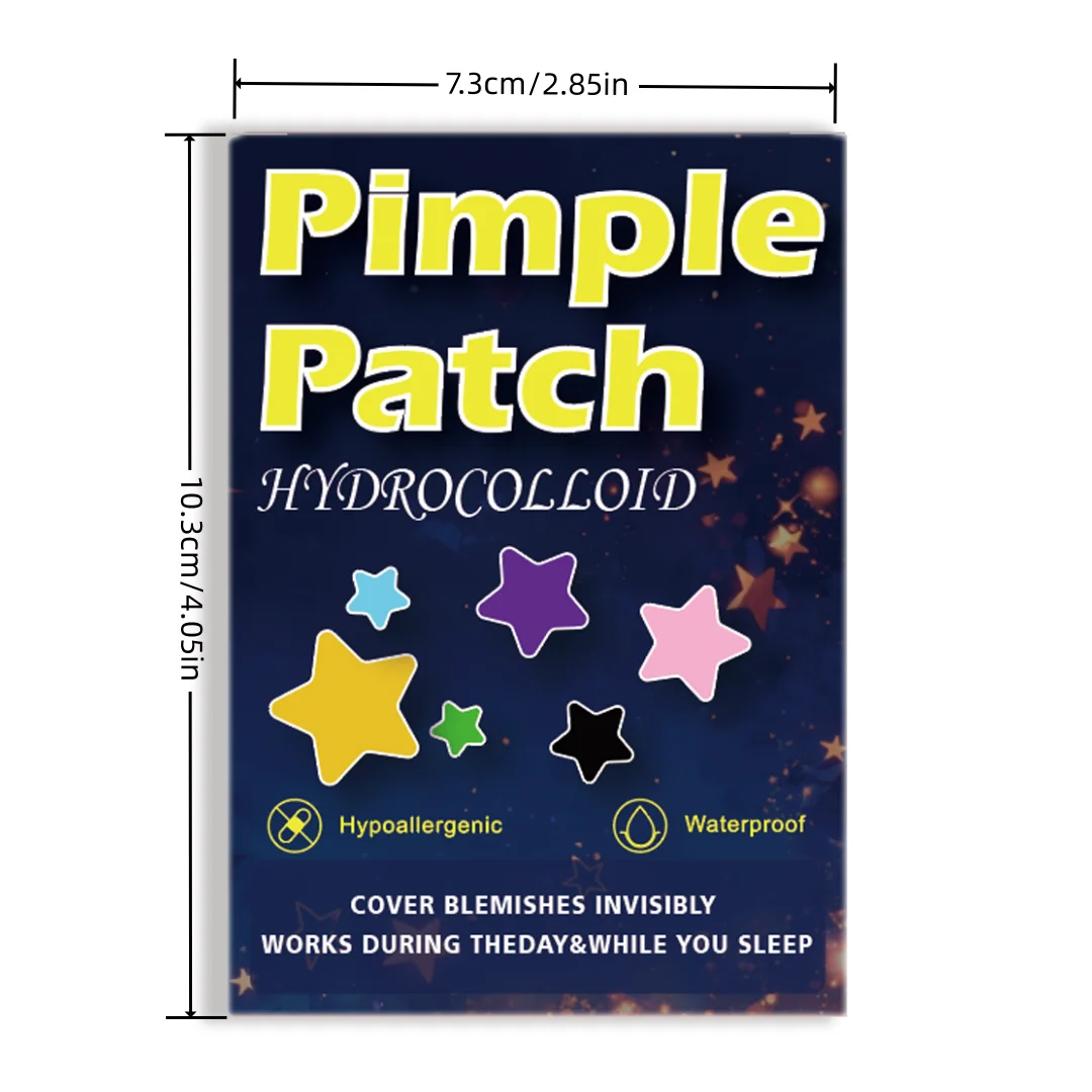 1400 Stück mehrfarbige Stern-Akne-Pflaster, Akne-Pflaster für das Gesicht, Concealer-Akne-Pflaster und Pickel-Pflaster, ultradünn