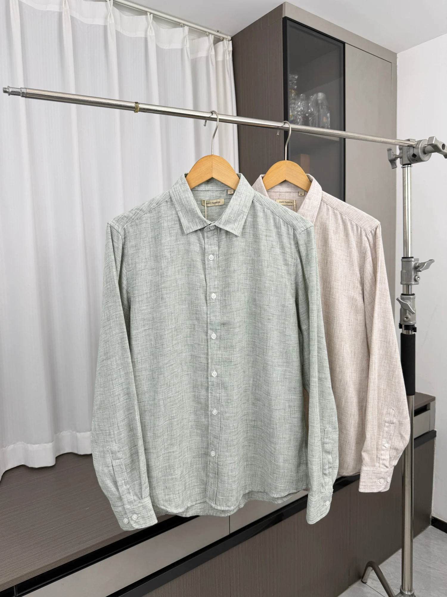 Loose Fit Men's Long Sleeve Shirt Breathable Anti-Wrinkle Casual Style Summer Fashion Commuting Shirt Lazy Style Japanese Design