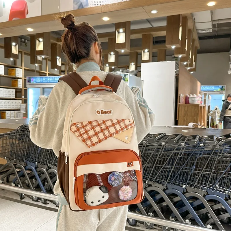 

Transparent Kids Backpacks for Boy Large Capacity Cute Backpack School Bags Class Bag for Girl Designer Bags Mochilas De Hombre