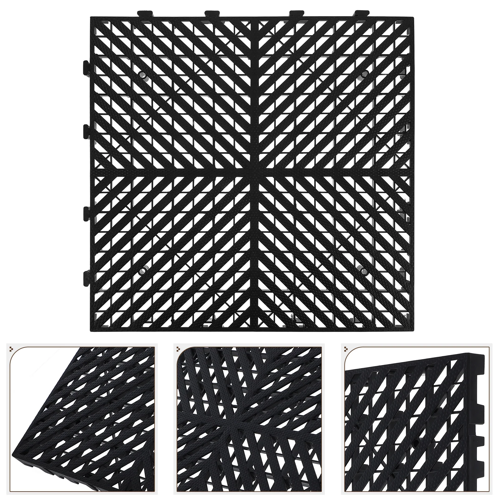 

Anti-Slip Interlocking Mat Thickened Mesh Drainage Tile For Garage Kitchen Bathroom Replacement Garden Accessory