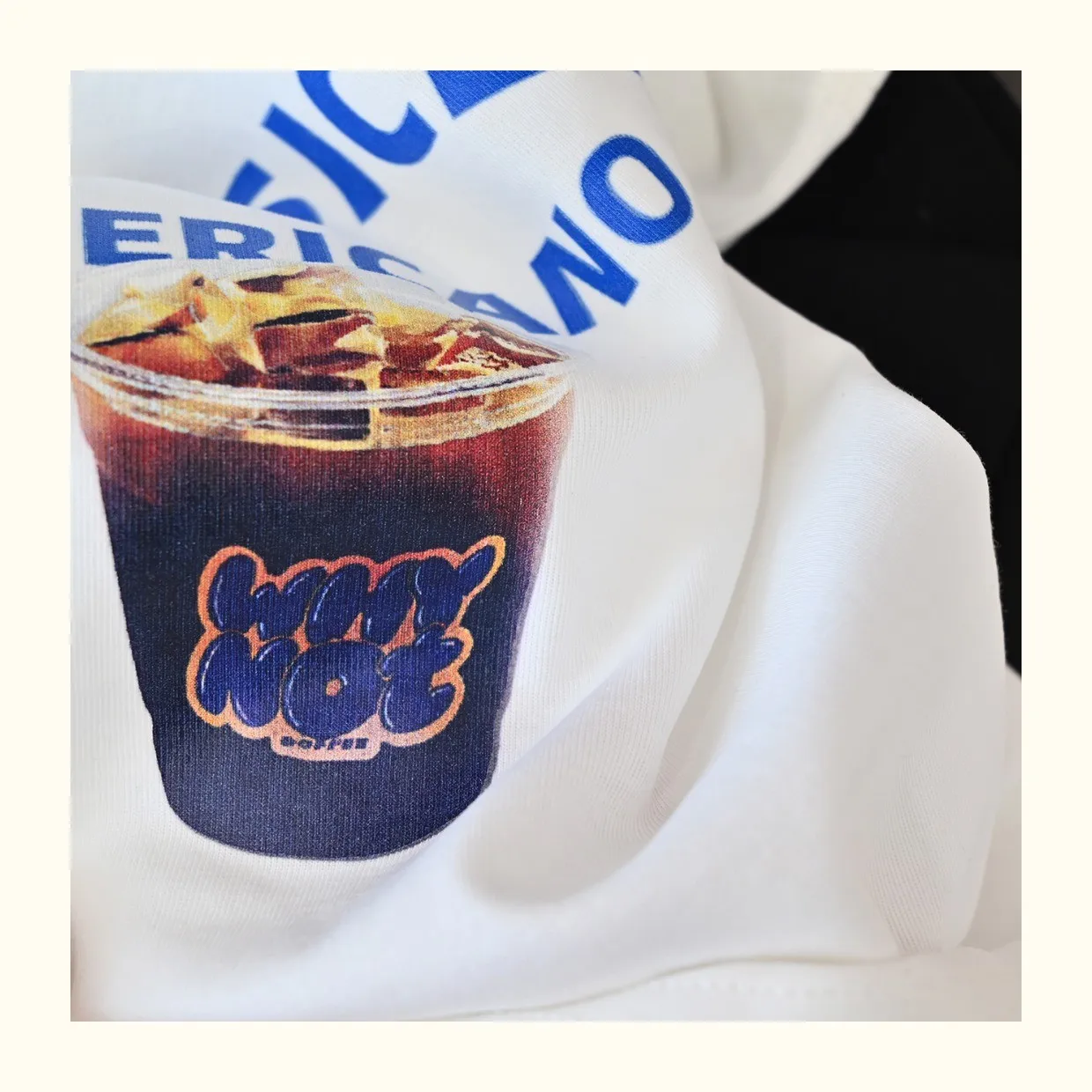 تي شيرت كلاسيكي مطبوع للقهوة من الولايات المتحدة ، جاراجاو ، على الطراز الكوري ، بسيط ، غير رسمي ، رقبة مستديرة ، بأكمام قصيرة ، بوليستر ، علوي