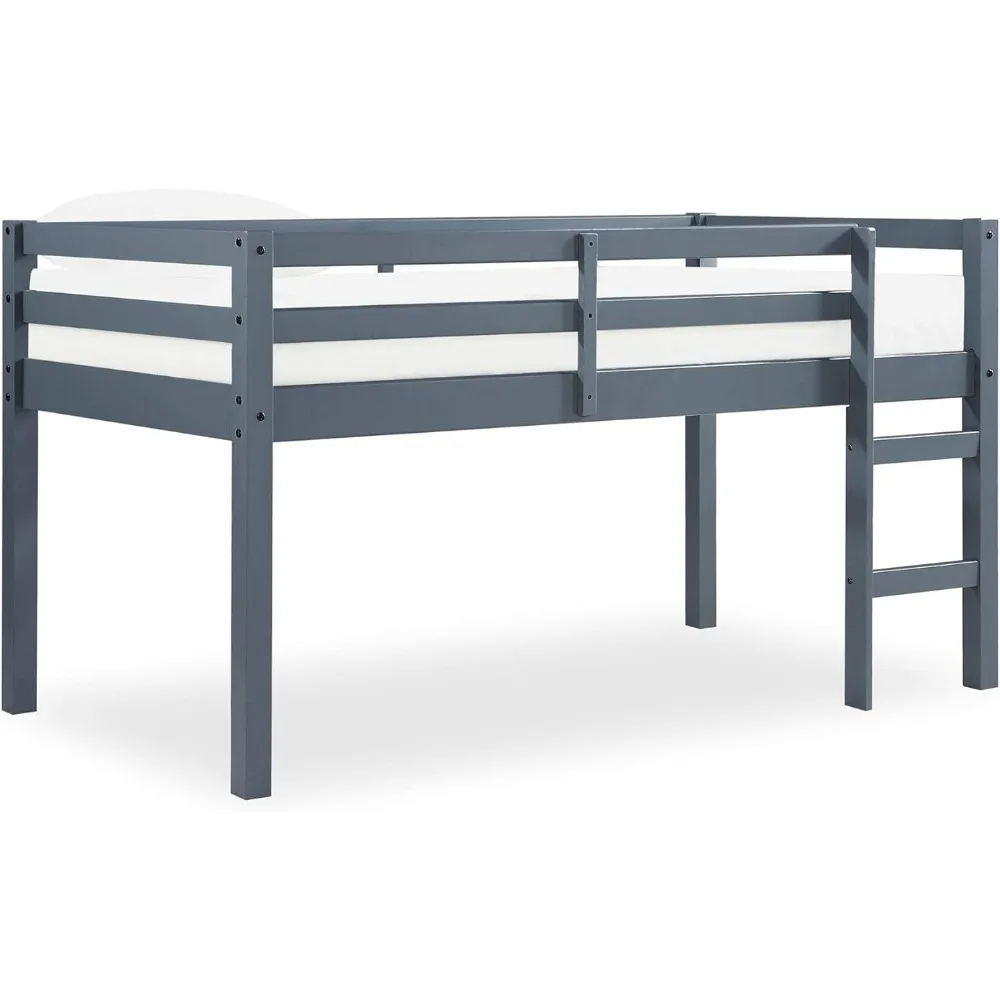 DHP Milton Junior Twin Loft Bed, Gray