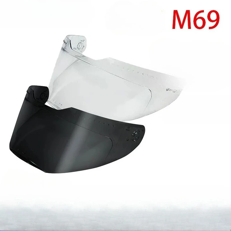 Otorcycle Helmet Visor Lens Compatible with M69 Helmet, Electroplated Universal Sunshade Replacement Moto Helmet Accessories