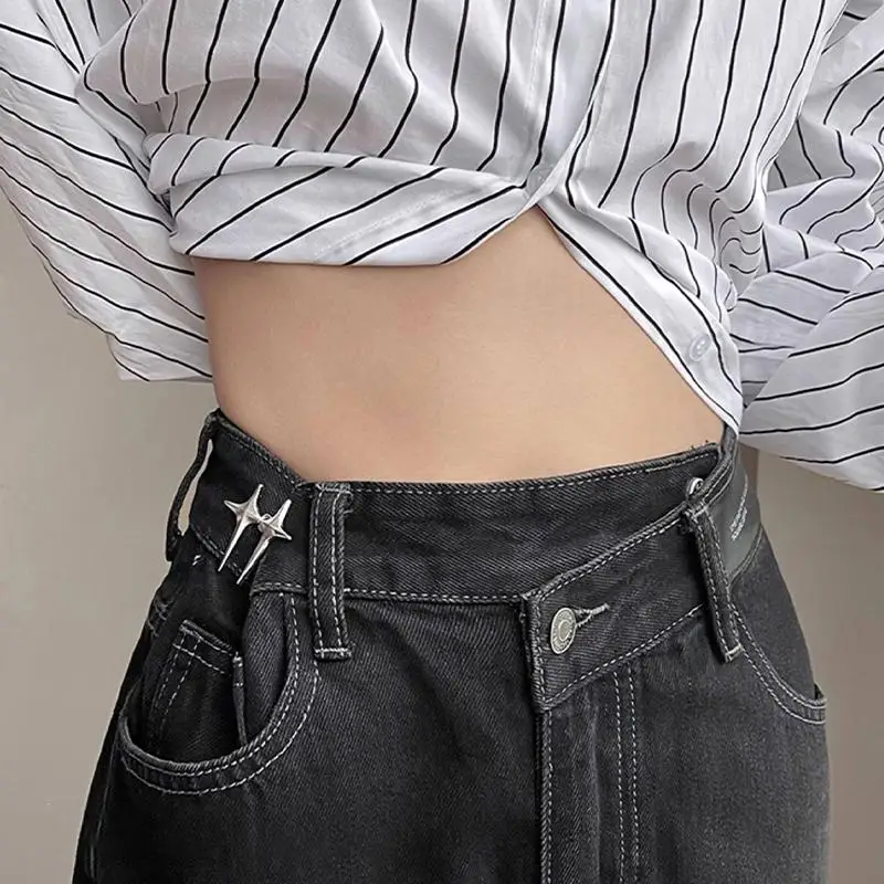 Langlebige Metall-Gürtelschnalle mit Verstellmöglichkeit für Jeansgürtel, Sicherer Knopf ohne Nähen, Einfache DIY-Lösung für Kinder und Erwachsene – Detail 12
