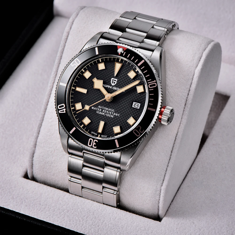 PAGANI DESIGN BB58 Retro Herrenuhren 2025, Top-Luxus-Automatikuhr für Herren, mechanische Armbanduhren, AR-Saphir NH35, Herren-Geschenk