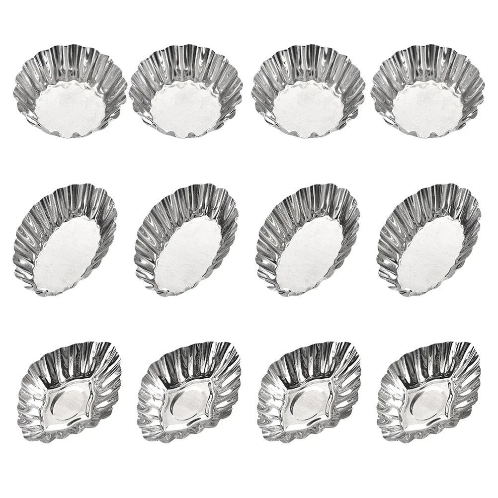 Stainless Steel Egg Tart Molds Non-Stick Cupcake Mini Pie Mould Reusable Muffin Baking Cup Tartlets Pans Bread Mold