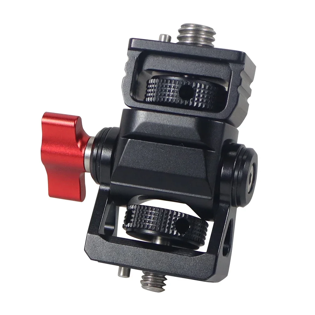 قطب وإمالة قابل للتعديل رصد جبل 1/4 3/8 أري المسمار ل ترايبود مدونة فيديو قوس هيئة التصنيع العسكري حامل مصباح ل Gopro Insta360 Action