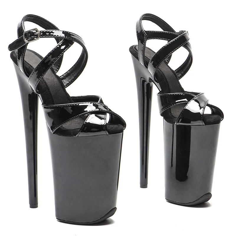 

LAIJIANJINXIA New 23CM / 9inches Patent PU fashion Platform High Heels Sandals Pole Dance shoes