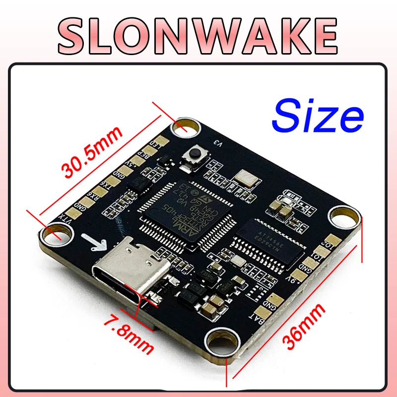 SLONWAKE F405 F405HD/FC2402 F405 V3 Flight Controller / F4 V3S Plus FC + 60A 4in1 ESC Stacks 30.5*30.5mm For RC FPV Racer Drone