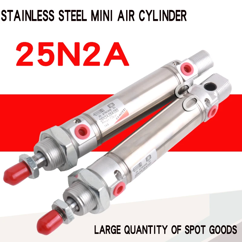 Stainless steel mini cylinder 24N2A 25N2A16A 20A 25A 32A0025 0030/0040/0050/0060/0075/0080/0100/0125/0130/0150/0160/0200/0300