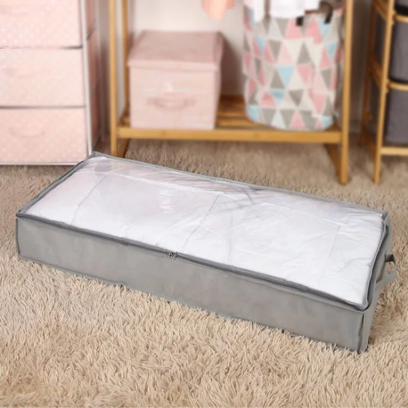 6PCS Quilt Storage Bag Large Capacity Quilt Storage Box Foldable Clothes Dust Storage Box Underbed Storage Boxes