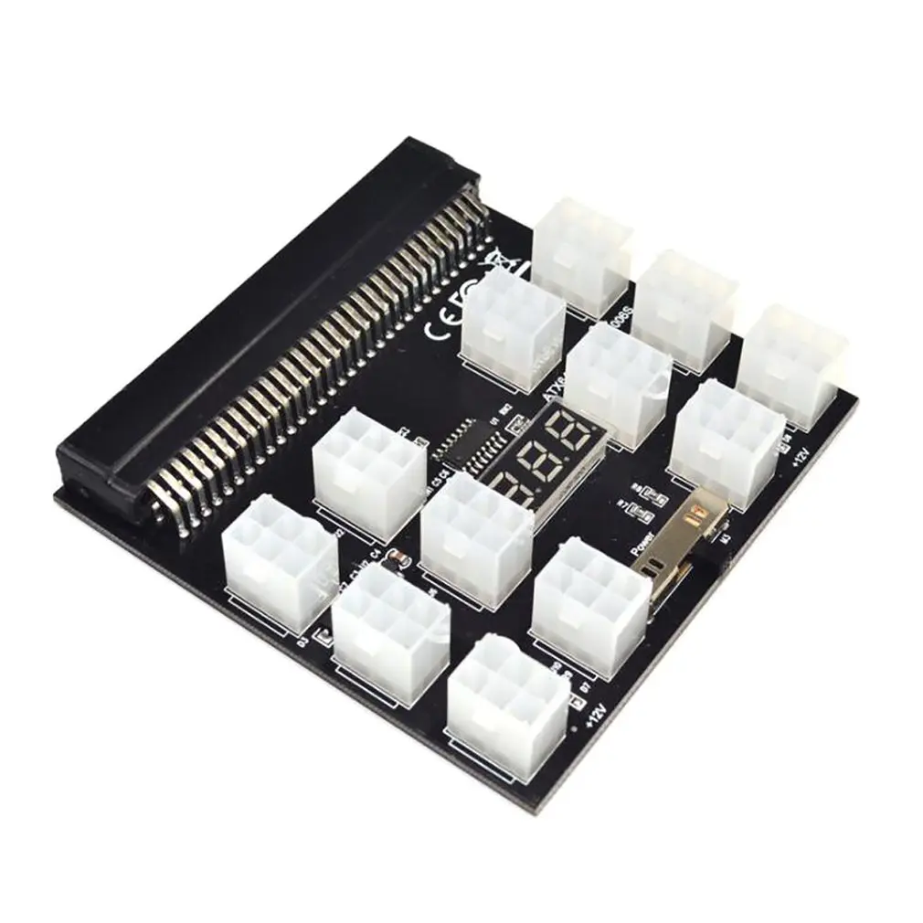 12Ports Mining Hp Server Power Conversion Board Adapter Card 12*6pin 12v High-Power Power Adapter Card Graphics Supply Board