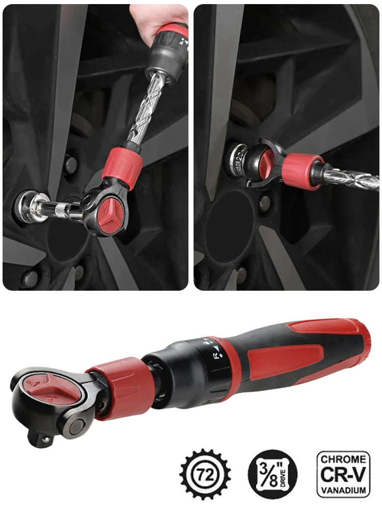 

Приводной ключ с храповым механизмом, стальной 72-зубчатый ключ с трещоткой и гибкой головкой с быстроразъемными реверсивными переключателями, гаечный ключ, ручной инструмент