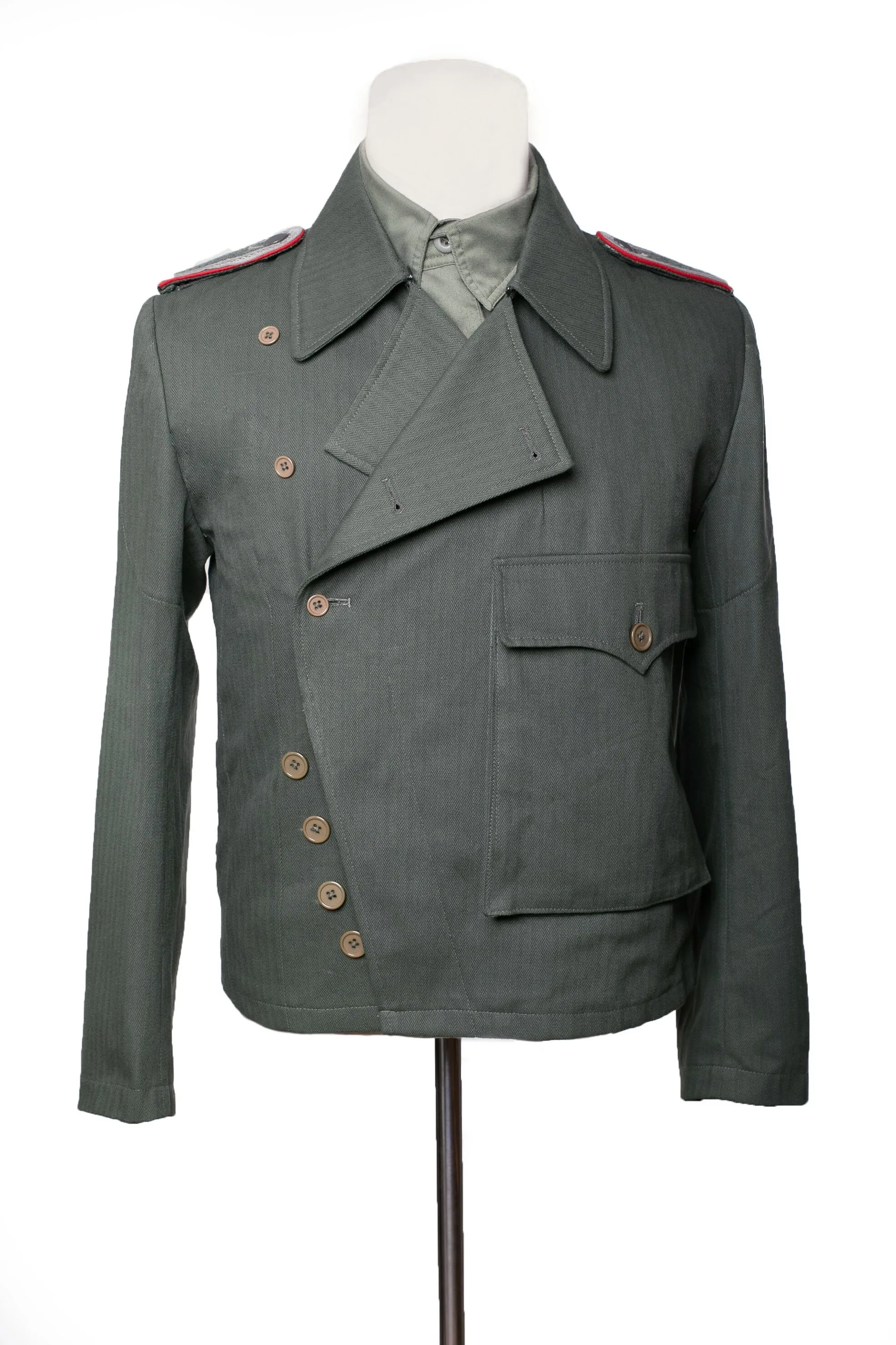 เสื้อแจ็คเก็ตและกางเกง EMD WW2, HBT flax AssaultGun Uniform