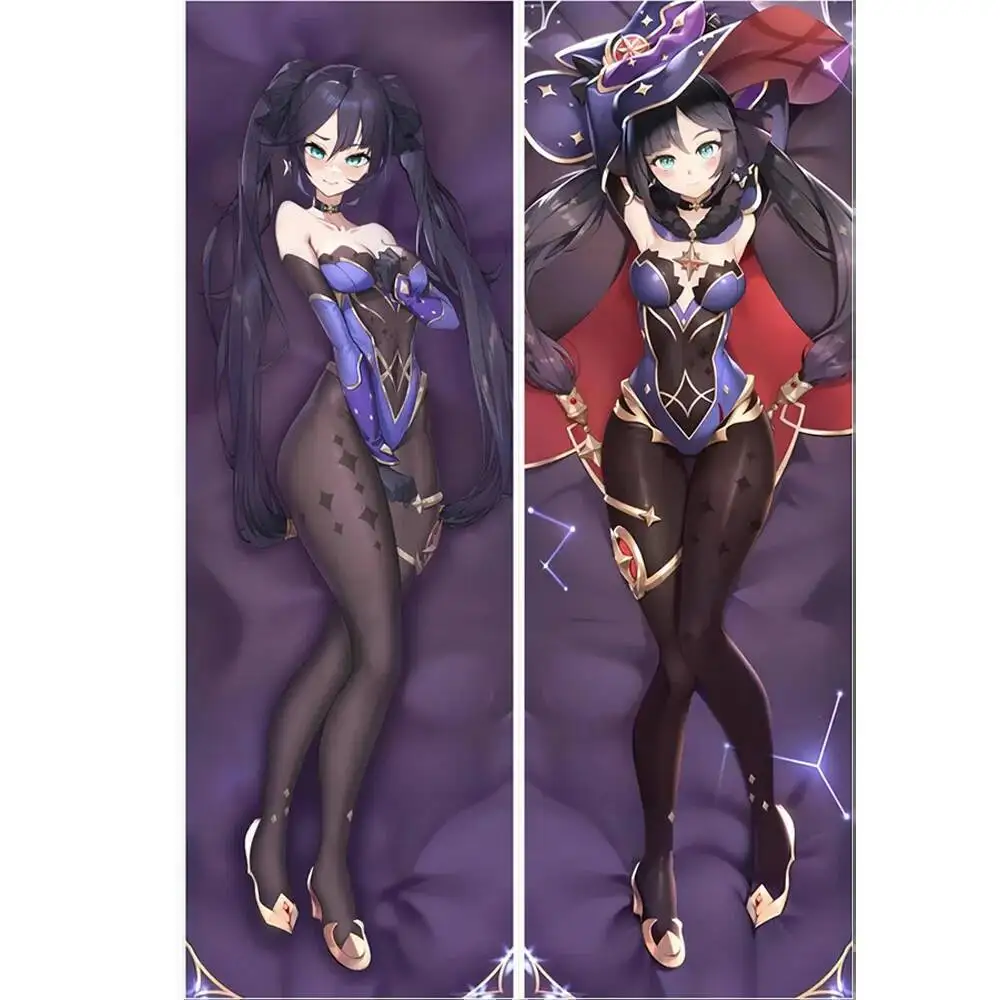 

Genshin Impact Astrologist Mona Megistus Dakimakura Long Hing Body Pillow Case