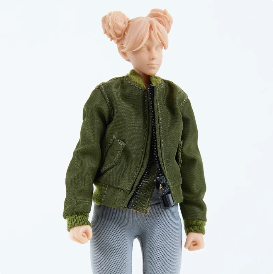 1/12 roupas de soldado feminino na moda casaco com zíper jaqueta calças de yoga modelo acessórios de brinquedo caber 6 ''figura de ação corpo em estoque