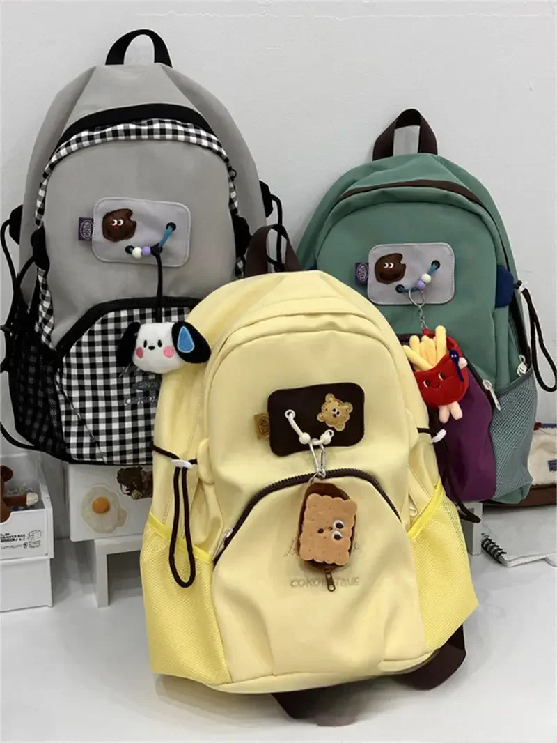 Ins Cute Backpack for Women Waterproof Large Capacity Shoulder Bag Student School Backpack Casual Travel Mochilas Para Mujer