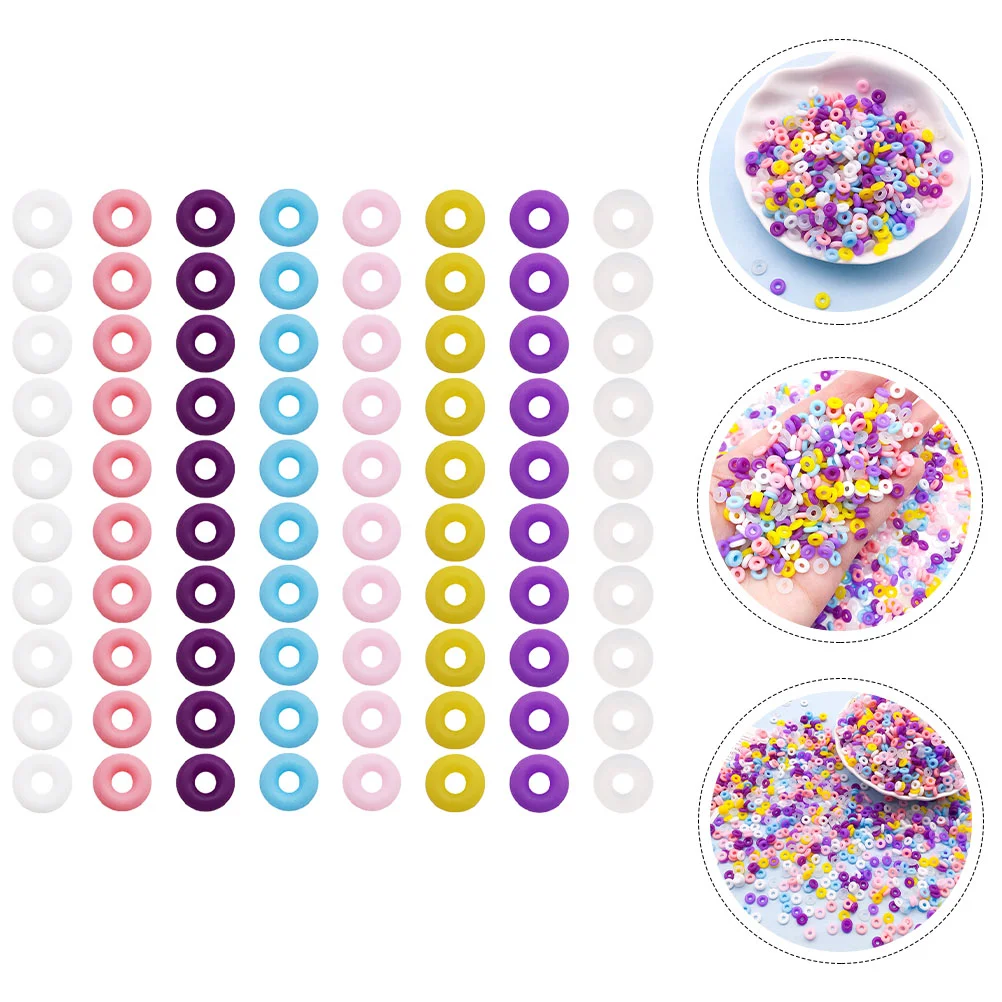 100 Pcs Mix Color Silicone Spacers 6mm Hole 2mm Beads for Necklace Bracelet Jewelry Making Reusable Stopper Bead Accessories