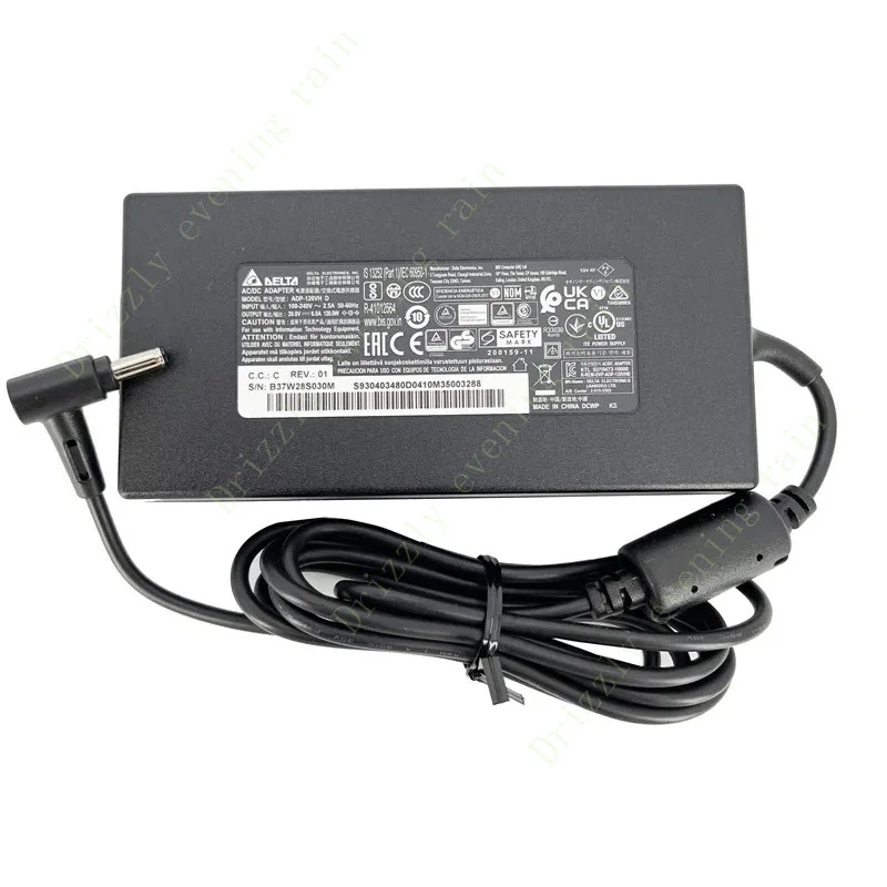 New for Delta ADP-120VH D 20V 6A 120W AC adapter charger for MSI gf63 thin 11sc-430ca gaming laptop A17-120P2A a12a055p