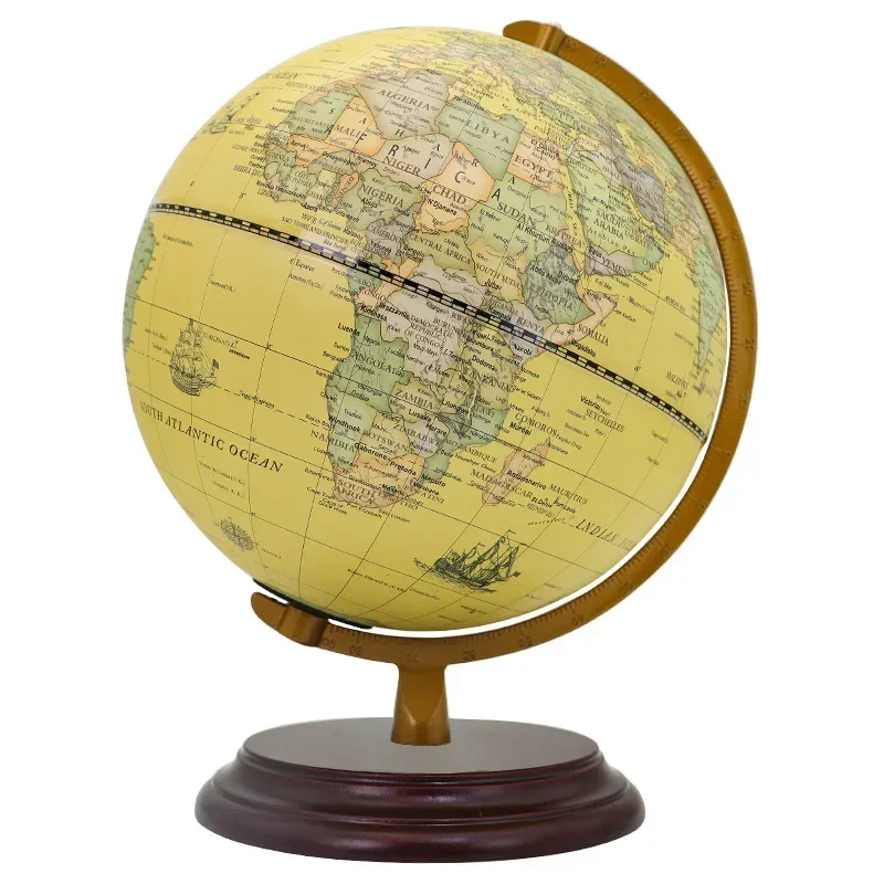 20cm 25cm All English Antique Globe Chinese And English Ar Luminous Ornaments European And American Retro Night Light Globe