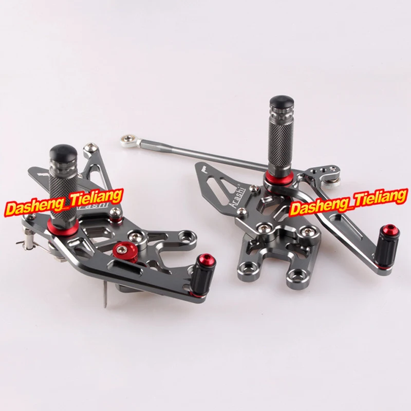 1 زوج دراجة نارية قابل للتعديل Rearset الخلفية مجموعة Footpegs القدم الراحة الوتد لكاواساكي ZX10R 2004 2005 ZX 10R