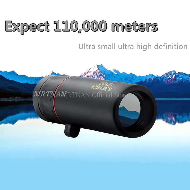 60X21 عالية التكبير HD أحادي تلسكوب مقاوم للماء تلسكوب صغير محمول التكبير 10X السفر في الهواء الطلق الصيد #2