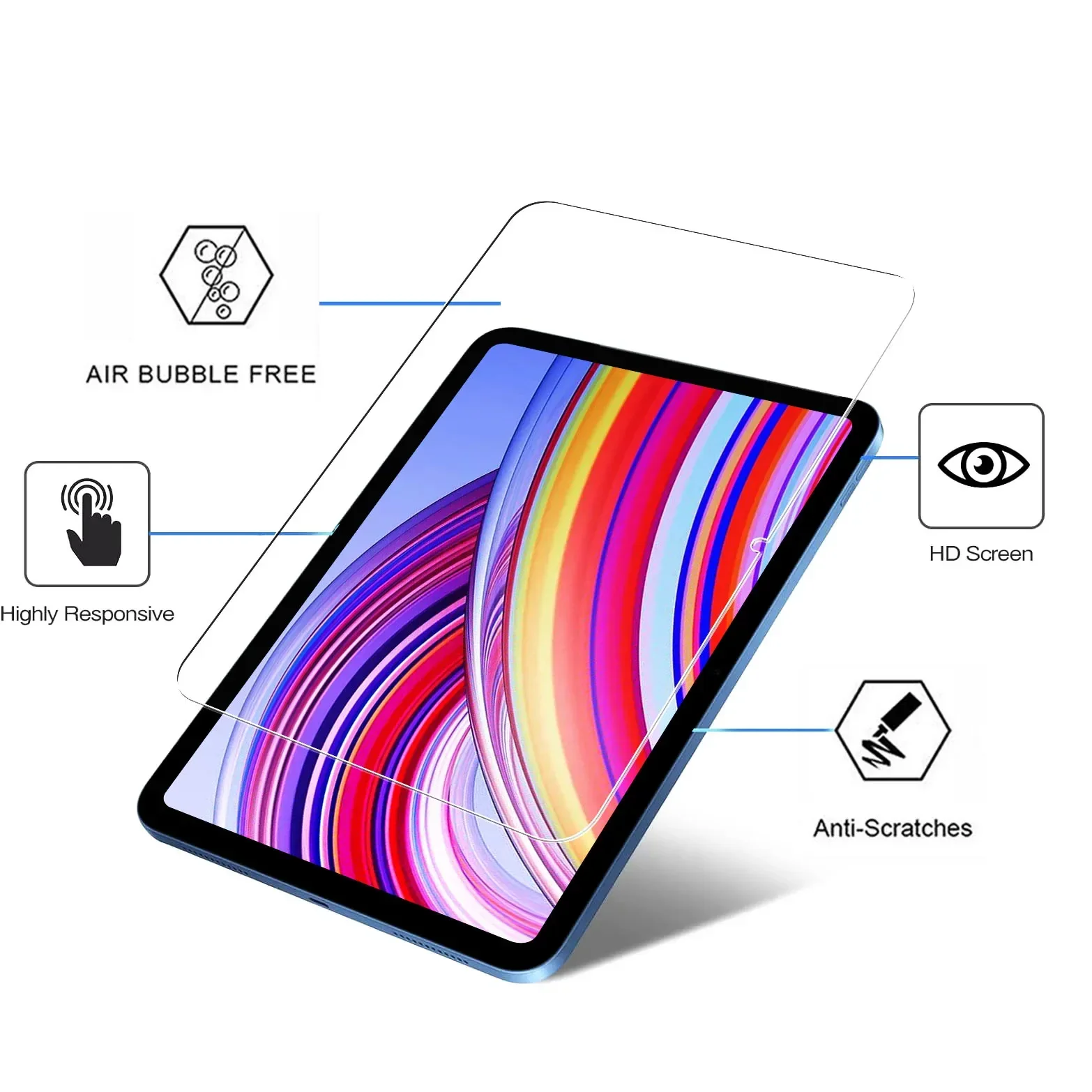 Protecteur d'écran HD anti-rayures, 2 pièces, verre trempé pour Xiaomi Redmi Pad Pro 2024, Film pour tablette 12.1 pouces sans bulles