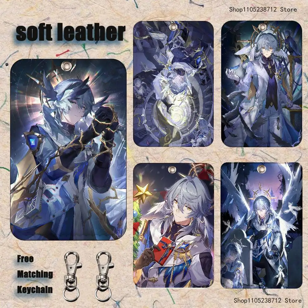 

Anime H-Honkai-S Star Game Rails S-Sunday Cartoon Card Keychain Anime Fashion Pendant Bag ID Door Card Case Bus Card Cute Adult