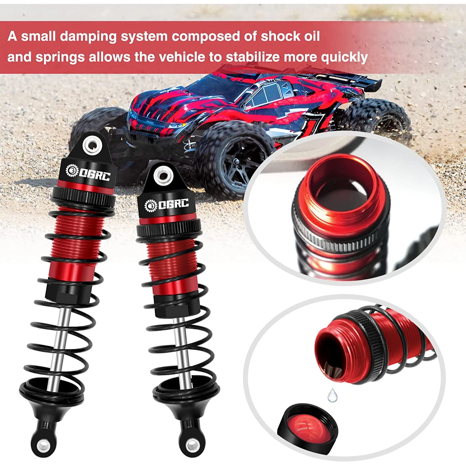 OGRC Oil Shock Absorber RC Damper for Traxxas Slash 2WD Hoss Rustler 4X4 VXL Bandit Ford Nitro Stampede 1/10 Upgrade Parts