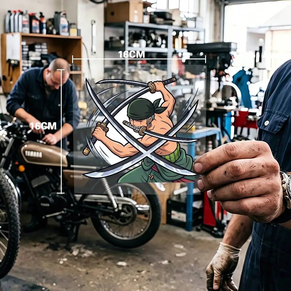 

Anime One Piece Roronoa Zoro Waterproof Stickers For Decorating Car Windows Motorcycles And Computers.