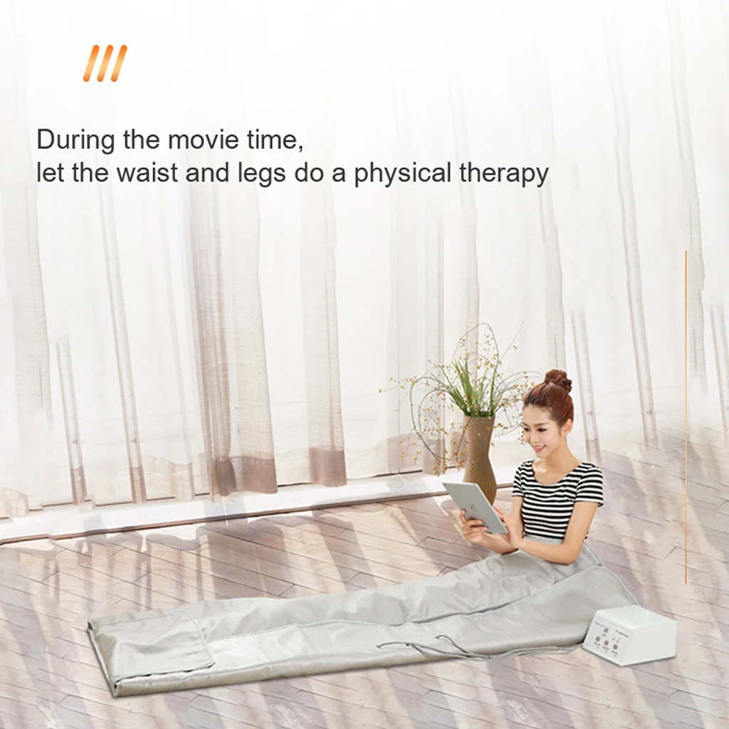 Body Super Shaper Adjustable Size Low Emf 3 Heating Zones Digital Far-Infrared Heat Sauna Blanket