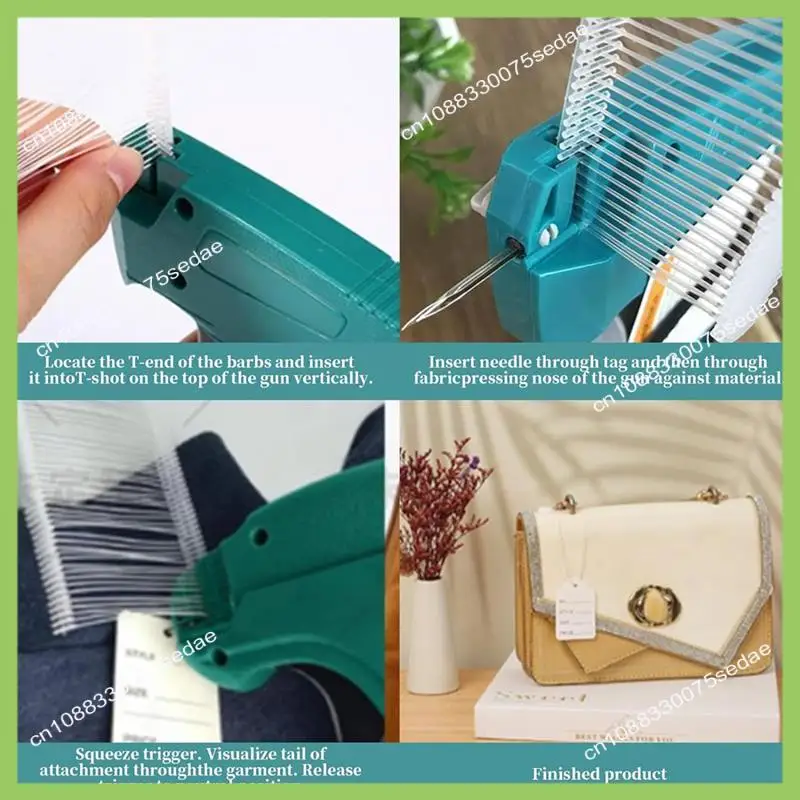 Y19A Tagginggun untuk Pakaian dengan Casing Keras, 500 Hitam & 500 Putih 2In Pengencang Duri, 6 Jarum, Tagging Gun untuk Ritel Standar