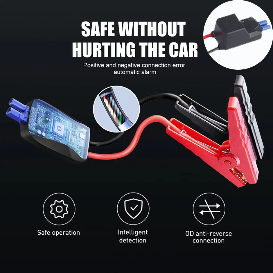 2500A Safe Easy Use Portable Car Jump Starter | 12V Booster for Petrol & Diesel Cars | Emergency Power Bank Charger