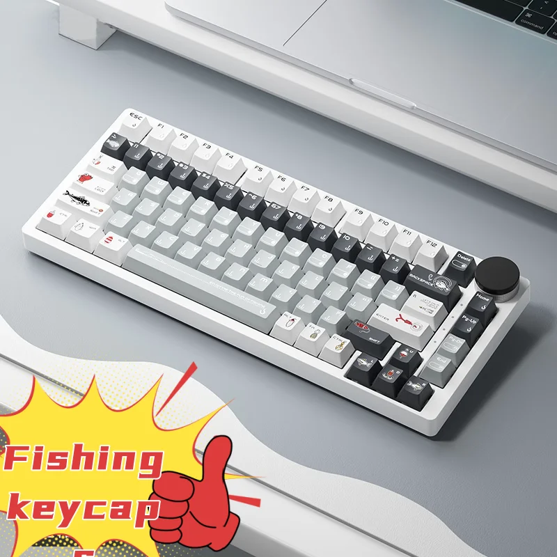 

XVX PBT Keycaps Cartoon Fish Design Cherry Profile Keycap DYE Sublimation DIY Key Cap Set for Gaming Keyboard 142 Keys
