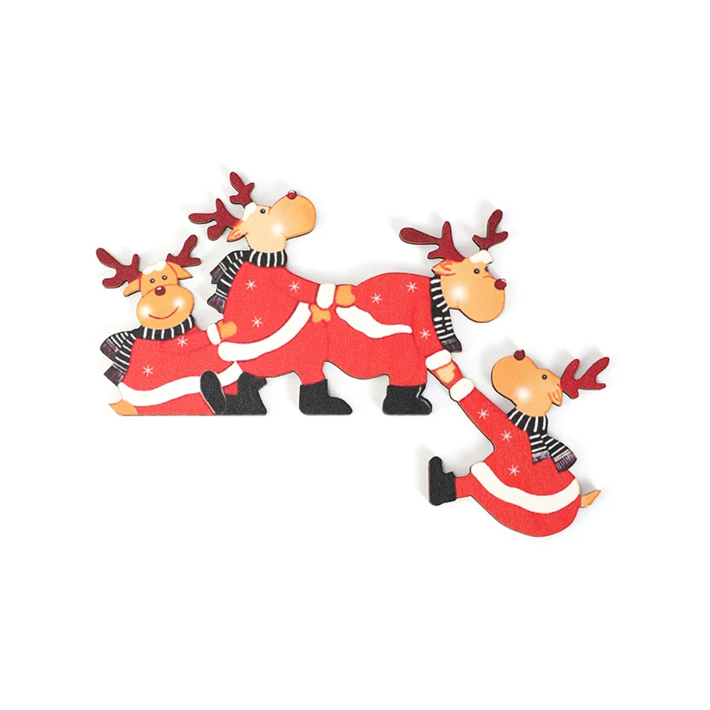 Christmas Santa Claus Door Frame Decor Wooden Corner Statue Figurines Wall Sculpture for Home Christmas Party Decoratin 2024