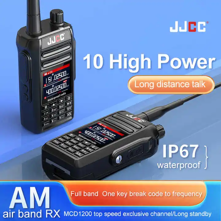 Wireless Full Band Custom JJCC Handheld BF Two Way Radio IP67 Waterproof 10W Long Range Distance JC-8900 Walkie Talkies