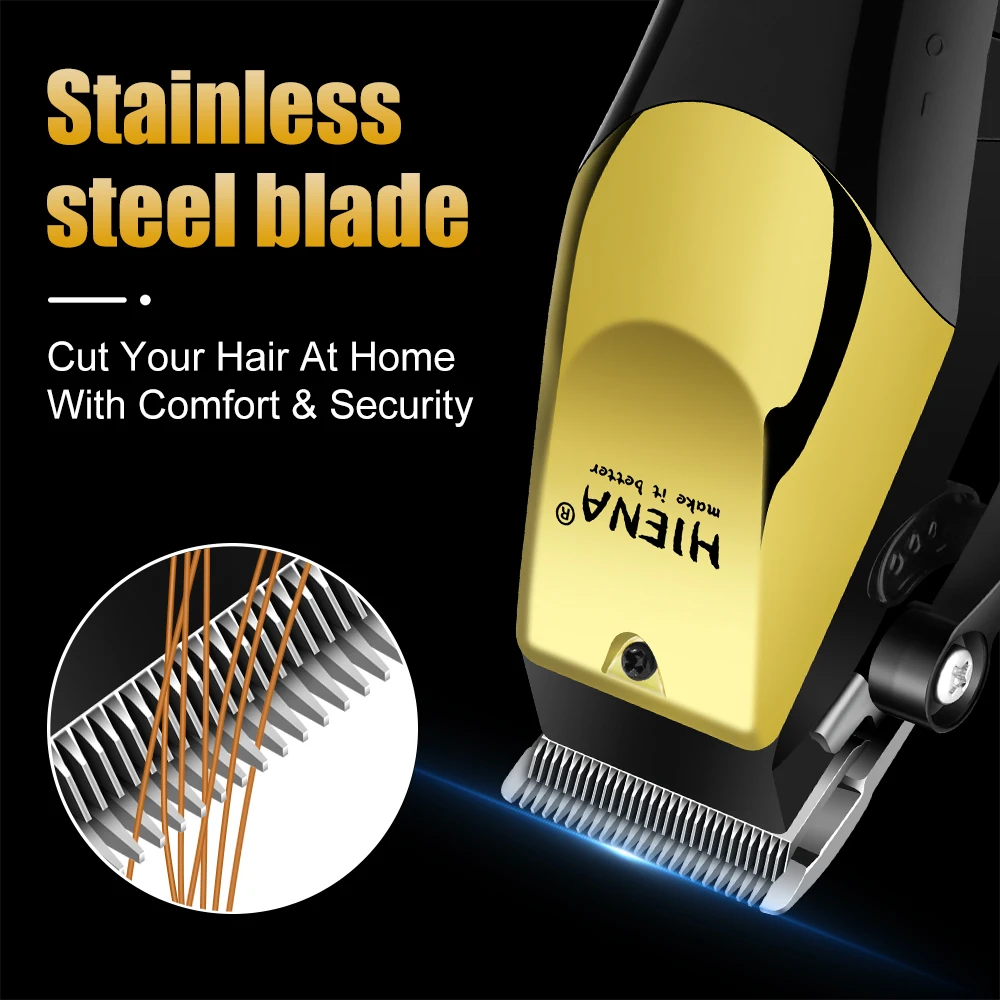 ชาร์จตัดผม Professional Hair Clippers ไฟฟ้า Beard Clipper เครื่องโกนหนวดชายแบบชาร์จไฟได้ผม Trimmer