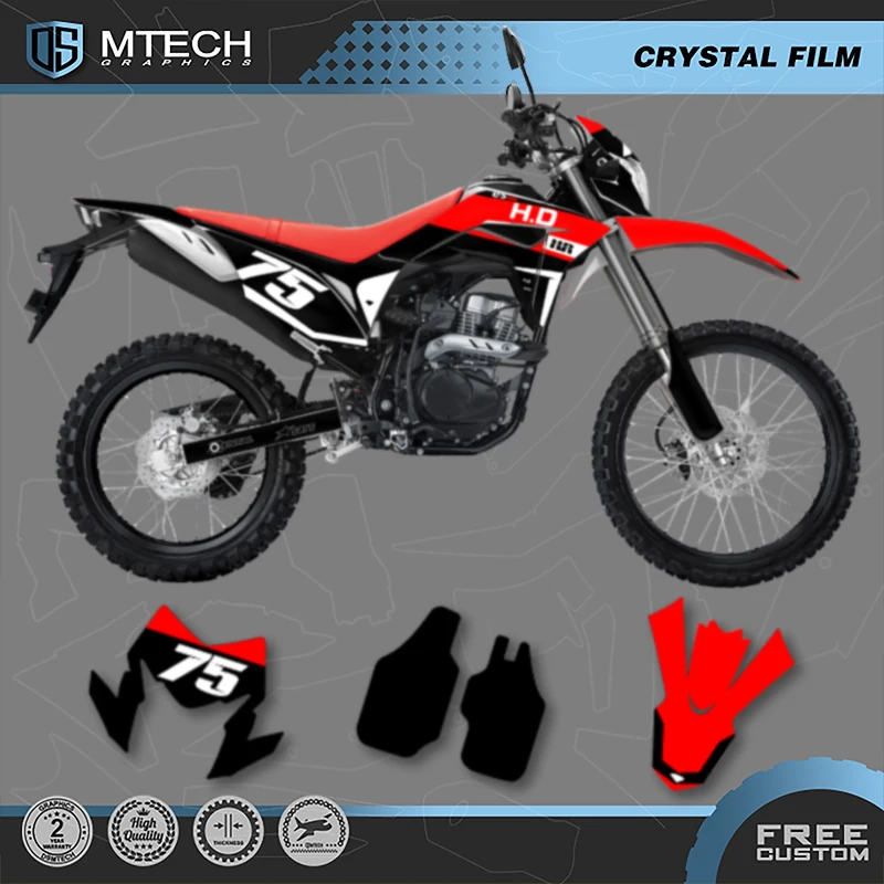 

DSMTECH для HONDA CRF150L 2021 2020 2019 2018 150L CRF 150cc мотоциклетные графические фоновые наклейки, наборы наклеек-3