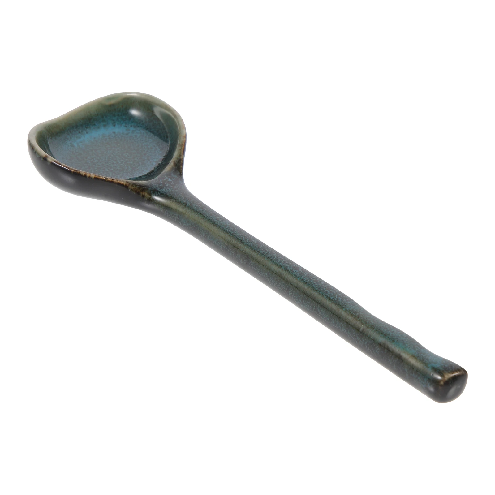 

Ceramic Long Handle Soup Spoon Practical Kitchen Supply Household Kitchen Spoon for Home Restaurant Use