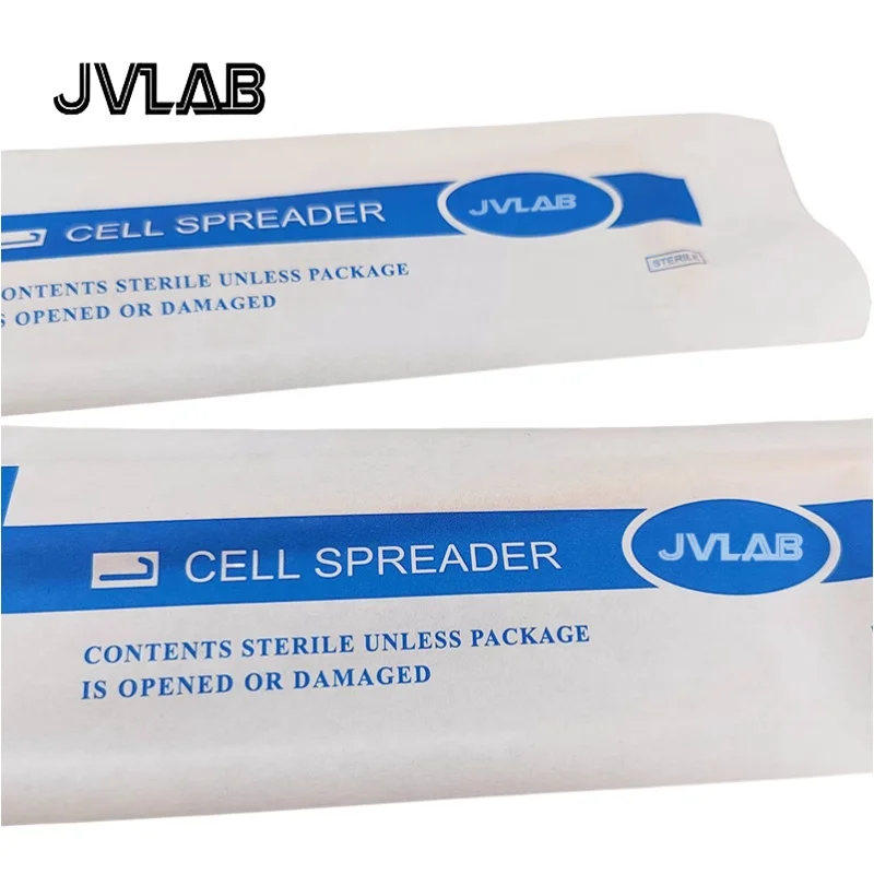 Cell Spreader L-shape Polystyrene Cell Culture Dish Coating Stick Orange Cell Seeded Push Scraper Sterile Individually Packing